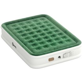 Yorford Double PVC Inflatable Mattress Air Bedframe - Dark Green