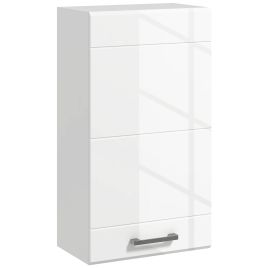 FALMOUTH High Gloss Bathroom Wall Cabinet with Soft Close Door and 3 Shelves - White