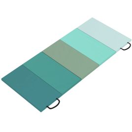 EDMONTON 6ft Foldable Gymnastics and Exercise Mat with 3.2 cm Padding and Carry Handles - Mixed Green