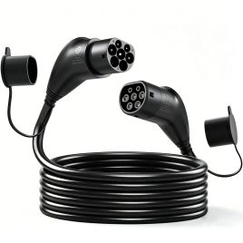 VERWOOD 7kW Type 2 EV Charging Cable, 10 m, 32A, Mode 3 and 1 Phase for Electric Cars - Black and White