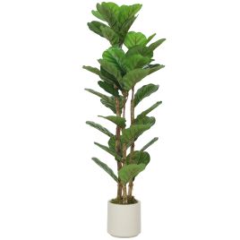 UMBLUX 120 cm Artificial Fiddle Leaf Fig Tree for Indoor Home Décor - Green