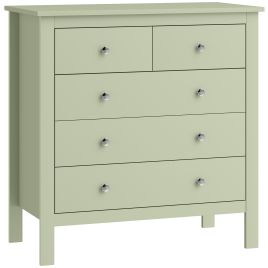 OAKHALL Green Chest of Drawers - Medium-sized, 5 Drawers