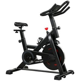 CHERITON Indoor Exercise Bike with Smart App, Magnetic Resistance and Adjustable Seat - Black