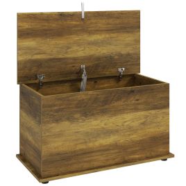 COLNE 102L Storage Chest and Shoe Bench with Safety Hinge, 80 x 40 x 45 cm - Brown