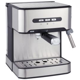 EARLSWOOD 20 Bar Semi Automatic Espresso Coffee Machine with Milk Frother and 1.6L Tank - Black and Silver Tone
