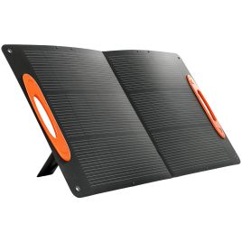 BASLOW 100W Foldable Solar Panel Charger with USB A, USB C and IP67 Waterproof Protection - Black