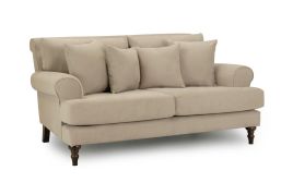 Russell Scrolled Arms 2 Seater Sofa - Beige