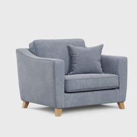 Armchair - KRISTY Fabric - Light Blue 110cm