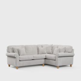 Corner Sofa - COASTAL Fabric 3 Seater Left Hand Facing - Pearl