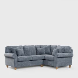 Corner Sofa - COASTAL Fabric 3 Seater Left Hand Facing - Steel