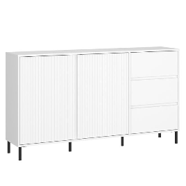 AURELITH 2 Doors Sideboard with 3 Drawers - White