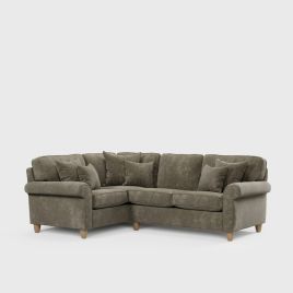 Corner Sofa - COASTAL Fabric 3 Seater Right Hand Facing - Winter Moss