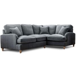 Corner Sofa - COCOON Fabric 4 Seater Left Hand Facing - Charcoal