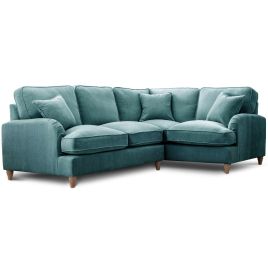 Corner Sofa - COCOON Fabric 4 Seater Left Hand Facing - Emerald