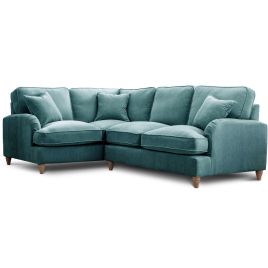 Corner Sofa - COCOON Fabric 4 Seater Right Hand Facing - Emerald