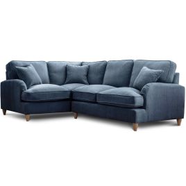 Corner Sofa - COCOON Fabric 4 Seater Right Hand Facing - Navy
