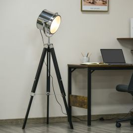 Adjustable Tripod Floor Lamp Reading Lamp - Sliver
