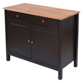 Copenhagen Solid Oak 2 Doors & 2 Drawers Sideboard - Black