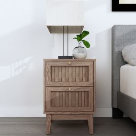 Bordeaux 2 Drawers Beside Table - Oak