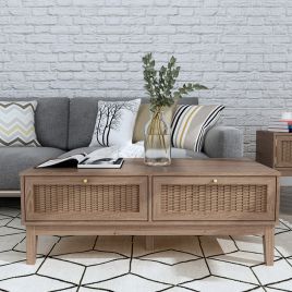 Bordeaux 2 Drawers Coffee Table - Oak