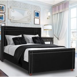 Cubica Plush Velvet Black Beds - 5 Sizes 