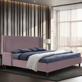 Shanaya Plush Velvet Pink Beds - 5 Sizes