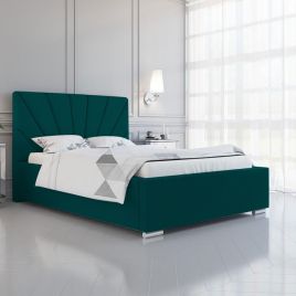 Khuduro Plush Velvet Fabric Bed, Green Colour - 5 Sizes
