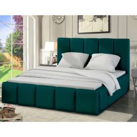 Lurita Plush Velvet Fabric Bed, Green Colour - 5 Sizes