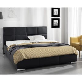 Simplier Plush Velvet Fabric Bed, Black Colour - 5 Sizes