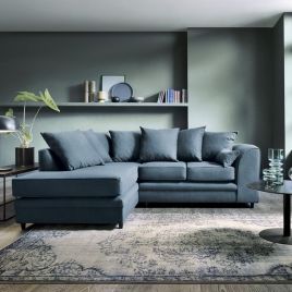 Darcie Corner Sofa - Teal-Left Facing