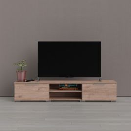Belfast TV Unit Stand with 2 Drawers and 2 Open Shelf - Jackson Hickory Oak