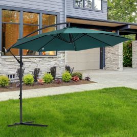 Cantilever Banana Parasol 3M - Green