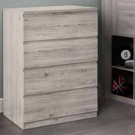 Natural Finish Chest of Drawers - JUNEAU Medium Chest  4 Drawers
