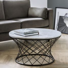 Trevi Modern Design Real Marble Coffee Table - White