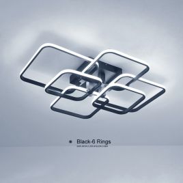 Modern LED Ceiling Light With 6 Squares 102W Flush Mount Pendant Light