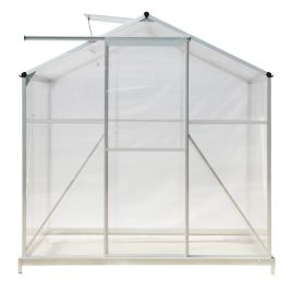 Aluminium Hobby Greenhouse with Base 6' ¡Á 6' ft, Sliver