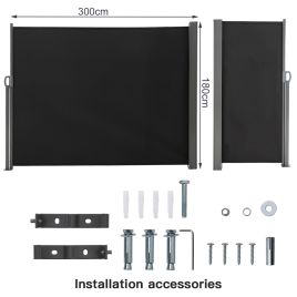 Outdoor Retractable Privacy Side Awning