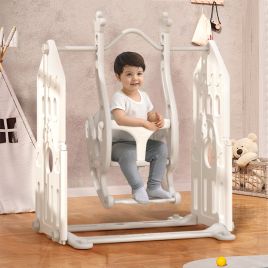 110cm H Grey Floor Standing Toddler Swing For Kids