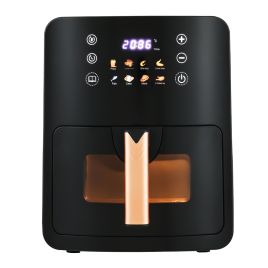 5L 1400W Digital Air Fryer with Visual Window - Black