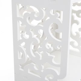 Rustic Small White Storage Display Shelving Unit