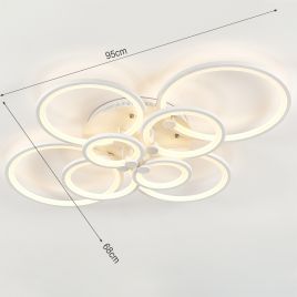 Modern Circular LED Ceiling Light - 8 Lights