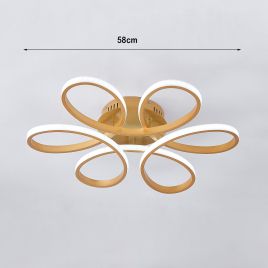 58cm Golden Frame Modern Cool White LED Chandelier Ceiling Light