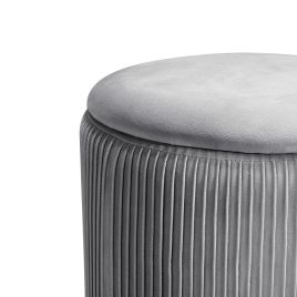 Modern Pleated Storage Ottoman
