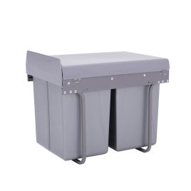 Double Waste Bin Pull-out Cabinet - 40L Capacity