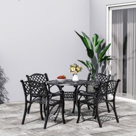 6-Seater Retro Bistro Garden Patio Set