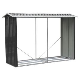 Outdoor Garden Steel Log Storage Shed Anthracite
