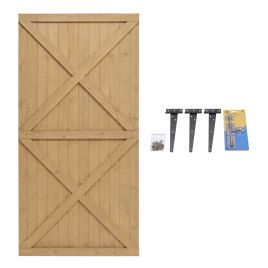 Garden Flat Top Pine Wood Gate Kit 100X183CM