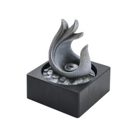 Tabletop Resin Water Fountain with LED Light Grey