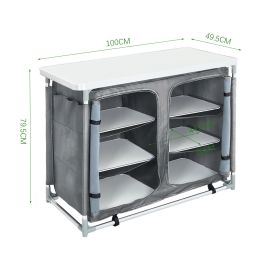 Camping Kitchen Table Portable Cabinet Kitchen Storage