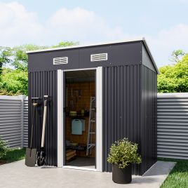 Compact Metal Storage Tool Shed for Garden Patio